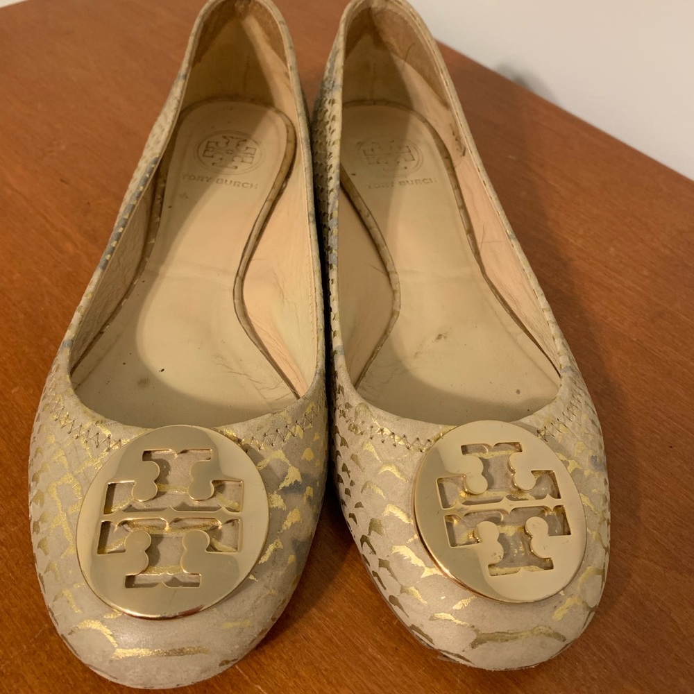 Tory Burch Snakeskin Flats